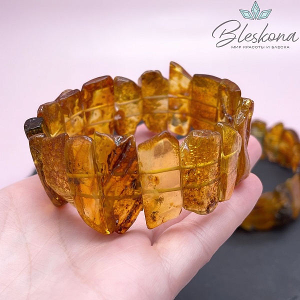 Янтарь пластины №1 27-30мм сет 19 см