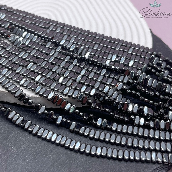 6*3 мм Гематин имитация, плоский прямоугольник 