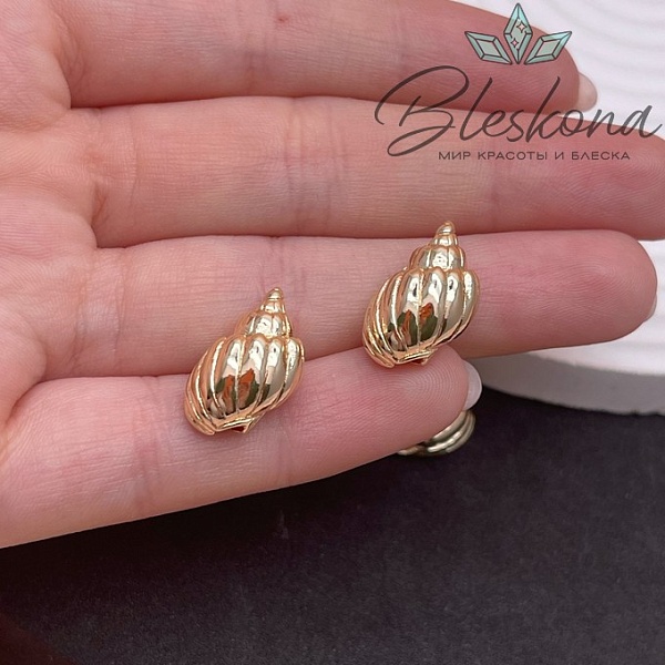 17*12 мм Цвет золото, Подвеска Ракушка 