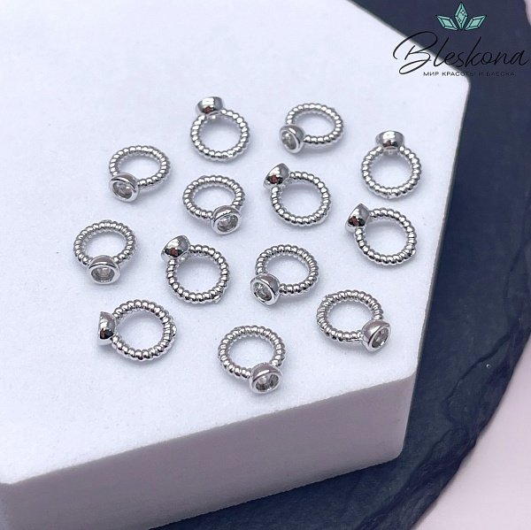 8,5*3,5 мм Цвет серебро, Концевик крученый