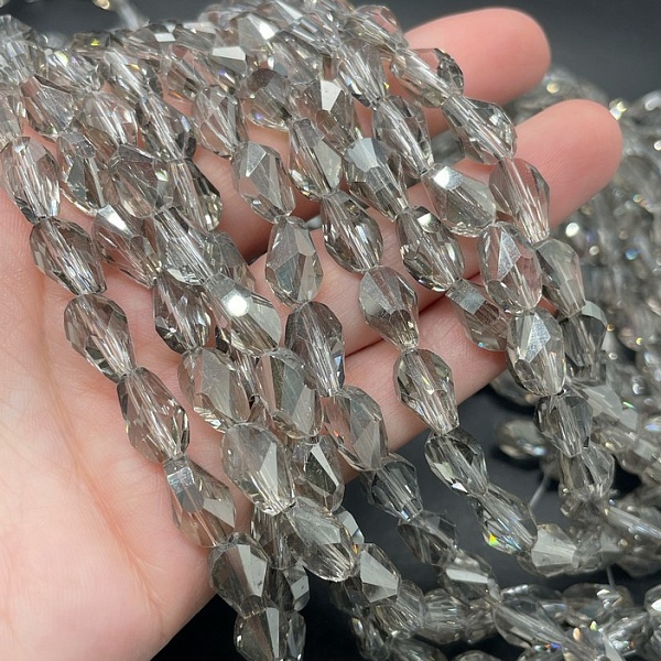 7*11,5 мм Стекло Lux, ракушка, цвет серый