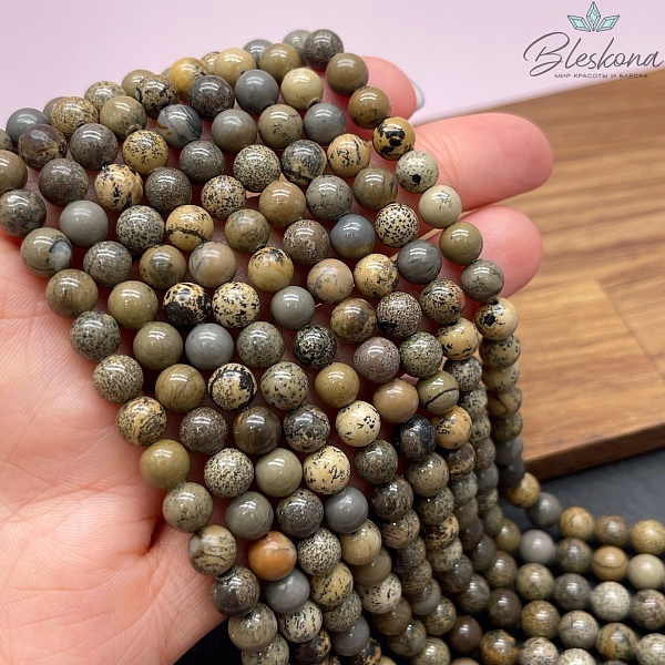 Кальцит серо-зеленый (мраморный) 8 мм