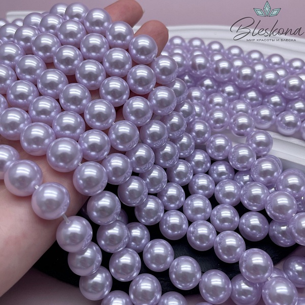 Жемчуг Майорка, цвет лавандовый  12 мм