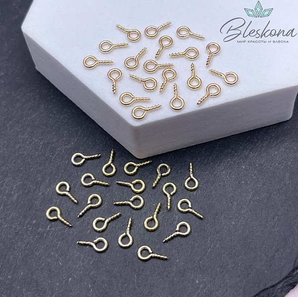 8*4 мм, Цвет золото, Штифт винтовой 