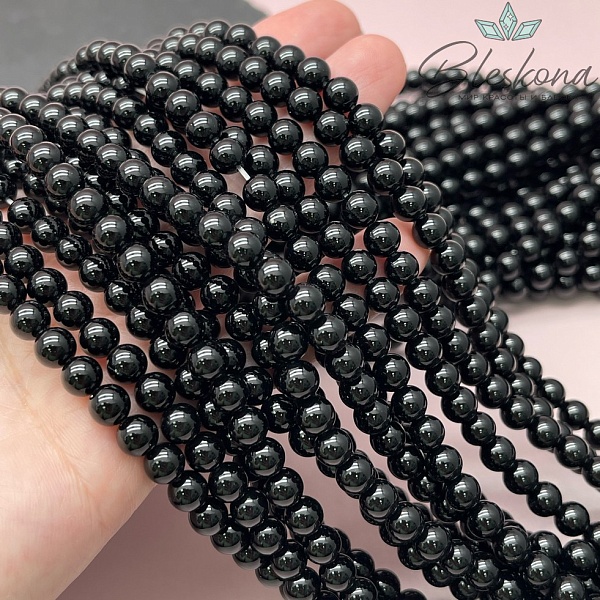 Агат черный 6 мм 