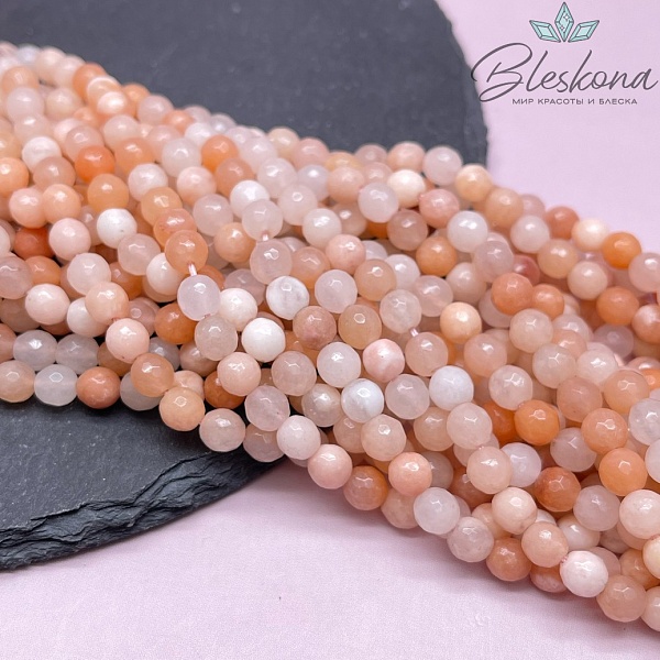 Авантюрин коричневый огранка 6 мм 