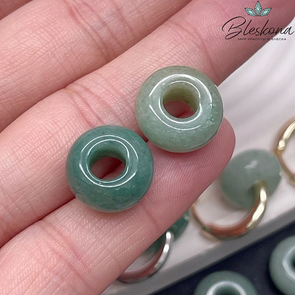 Бублик Авантюрин зеленый 14мм