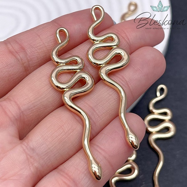 59*15,5 мм Цвет золото, Подвеска змея гладкая