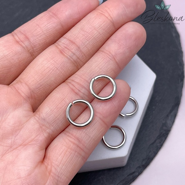 12*1,8 мм Цвет серебро, Колечки уп. 1 гр. 