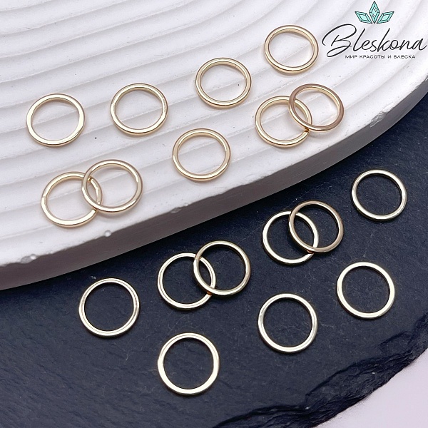 10*1 мм Цвет золото, Подвеска кольцо уп. 10 шт
