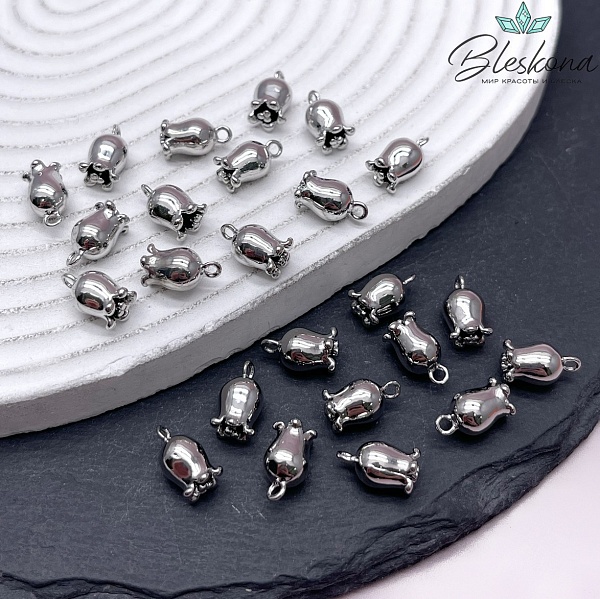 11,7*6,5 мм Цвет серебро, Подвеска бутон