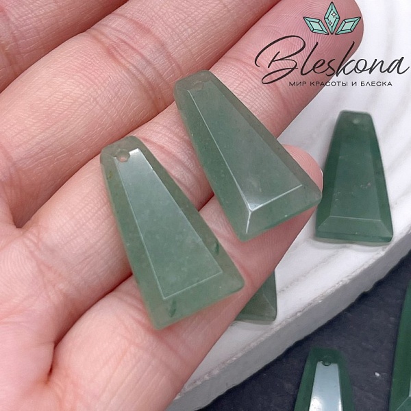 25*13 мм Подвеска трапеция Авантюрин огранка