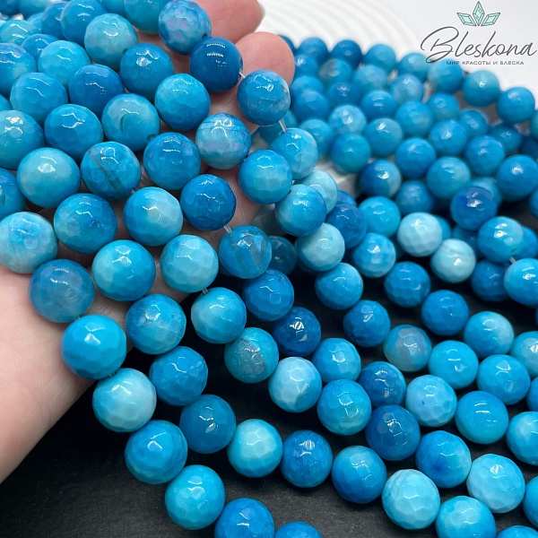 Агат с узором №24 огранка 10 мм