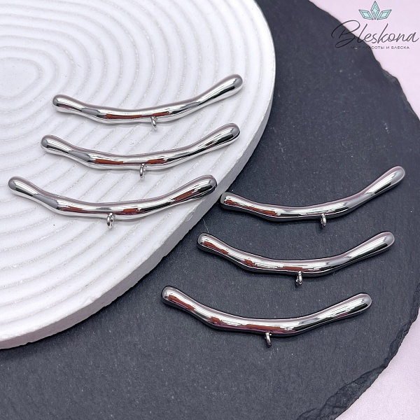 63*6 мм Цвет серебро, Бейл трубочка разъемное кольцо