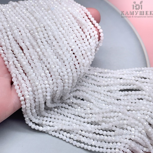 Лунный камень микроогранка №5 ⌀3мм 