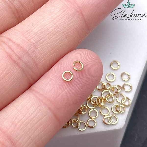 3*0,6 мм Цвет золото, Колечки уп. 1 гр. Люкс 