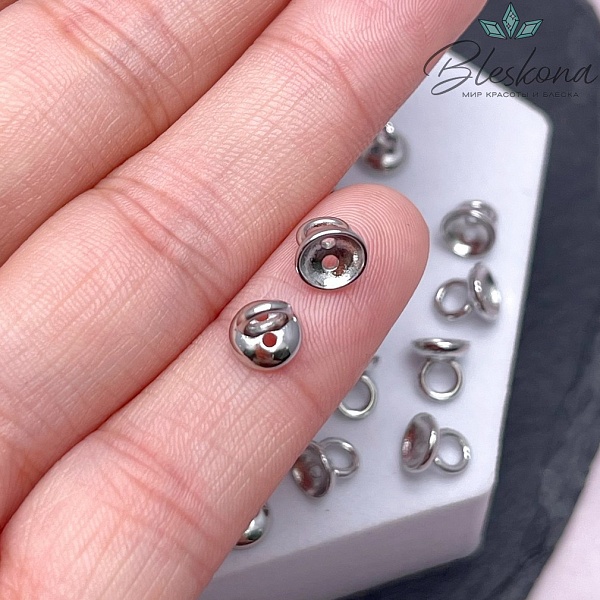 6 мм Цвет серебро, Концевик