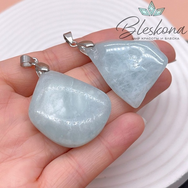 Подвеска Аквамарин   фриформ 14-17 мм 