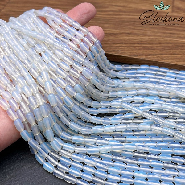 Лунный камень бочата (имитация) 7*4 мм