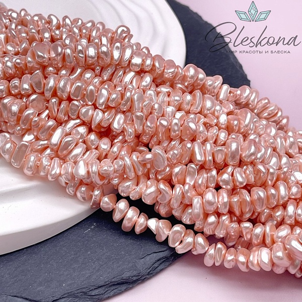 Жемчуг Майорка  крошка розовая 7-9мм