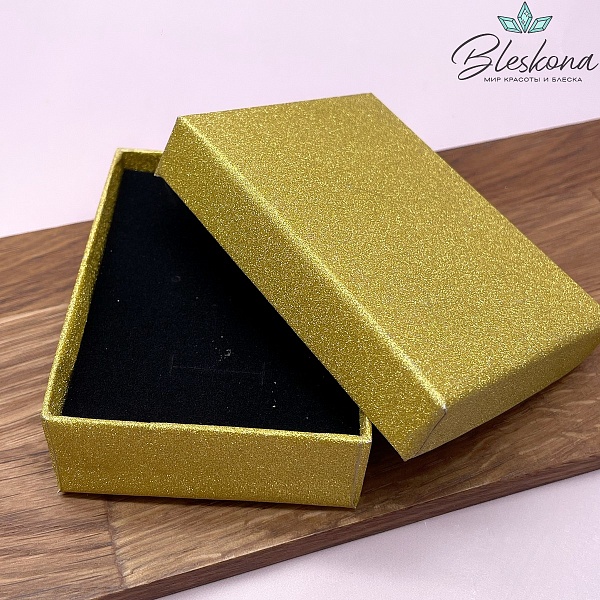 Коробка Золото блестки 9*7*3см