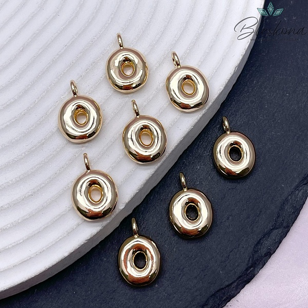 18 мм, Цвет золото, Буква объемная O