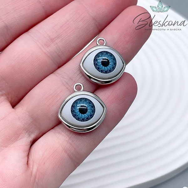 17*16,5 мм Цвет серебро, Подвеска глаз