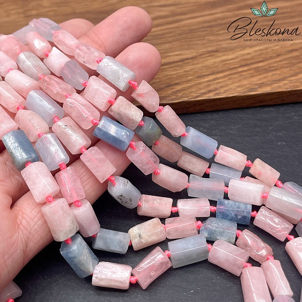 Морганит фриформ цилиндр огранка (10-12)*(6-7) мм