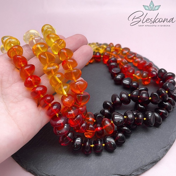 Янтарь микс фриформ 14-15мм