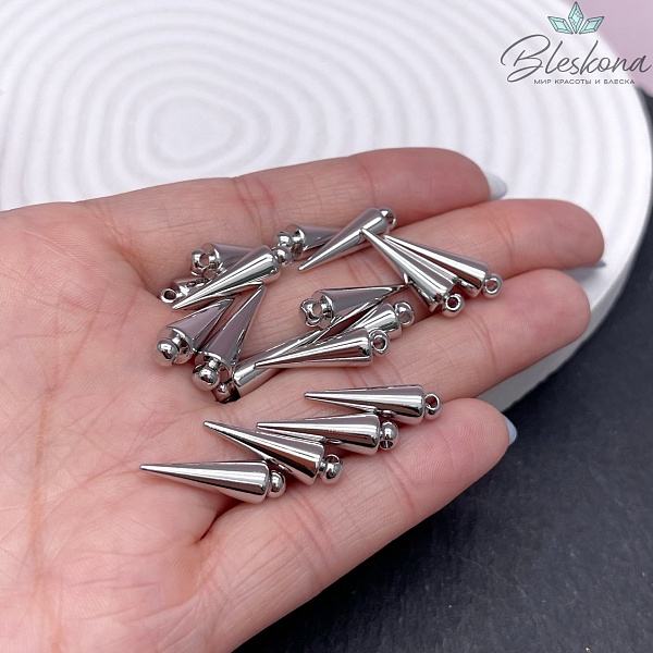 20*6 мм Цвет серебро, Подвеска шип