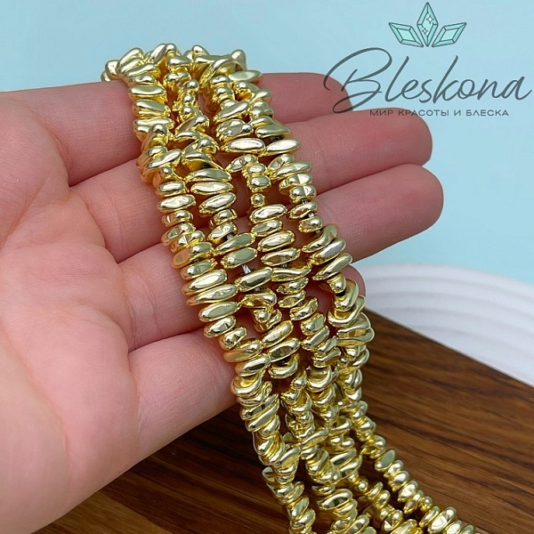 6,5-9 мм Гематин сколы шлифованные, светлое золото, имитация