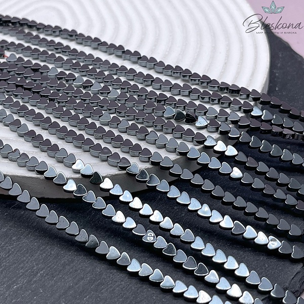 4 мм Гематин сердце плоское имитация