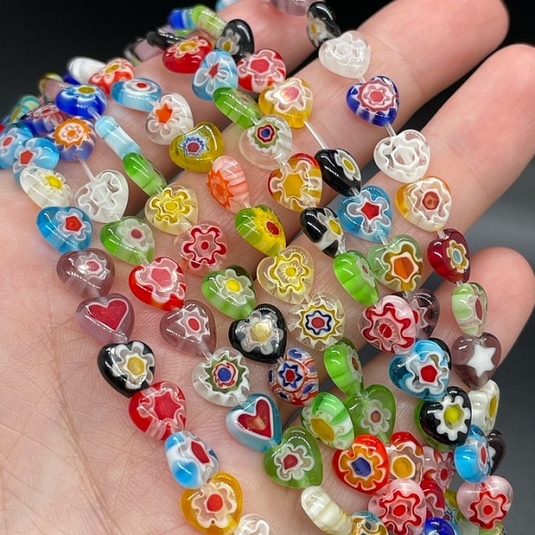 Муранское стекло  сердце 7,5 мм