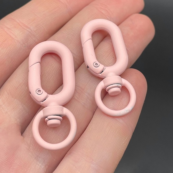 15,7*38мм , Замок крупный розовая  эмаль матовая