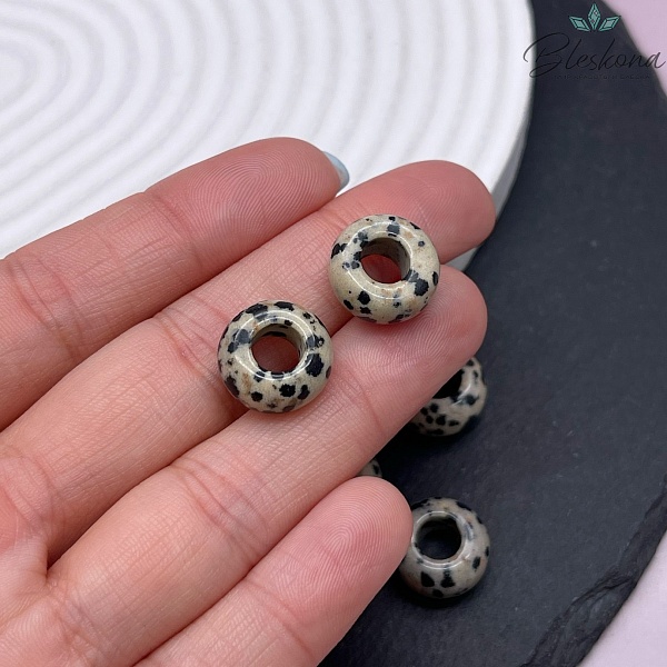 Бублик Яшма Далматиновая 14 мм