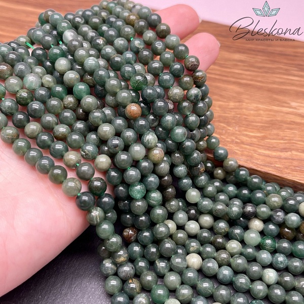 Яшма Африканская зеленая 6 мм