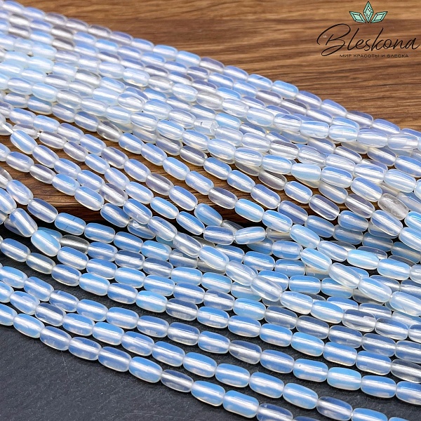 Лунный камень бочата (имитация) 7*4 мм