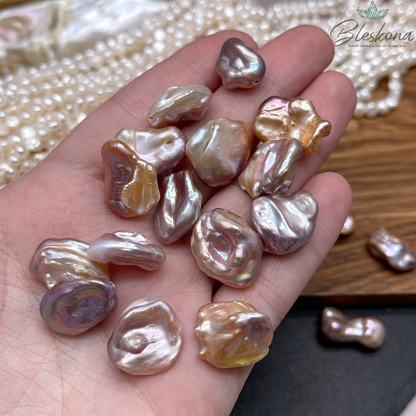 Жемчуг Барокко фриформ фиолетовый штучно ~ (13-20)*(12-16) мм 