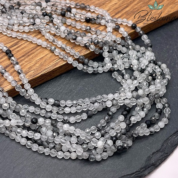 Кварц Турмалиновый микроогранка ⌀3мм