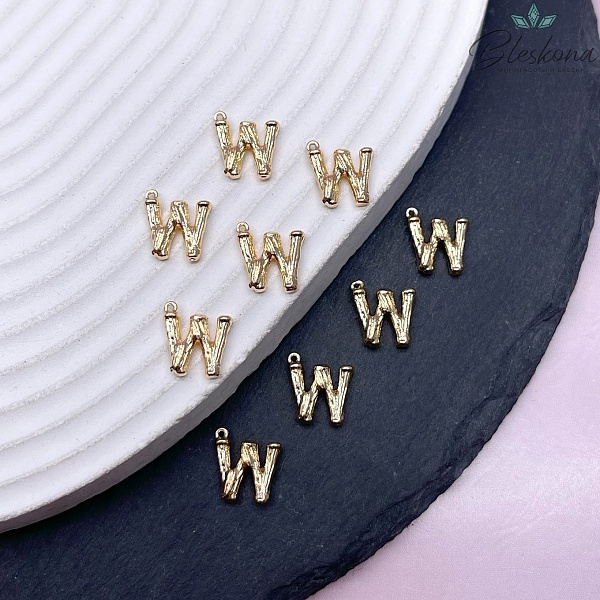 12 мм Цвет золото, Буквы веточки W  