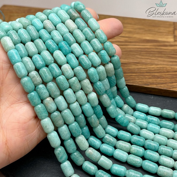 Амазонит бочата 6*9 мм 