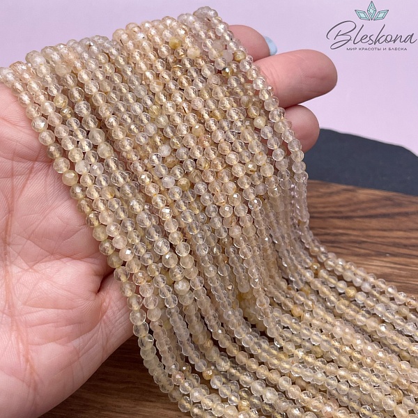  Кварц Рутиловый алмазная огранка 3,5 мм