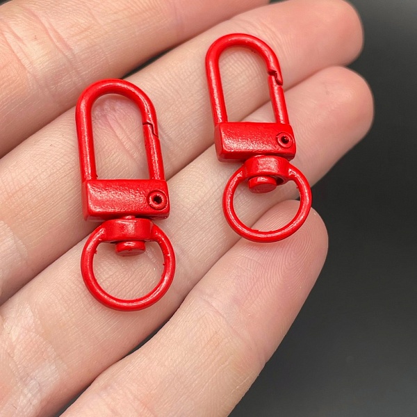 12*33,5мм , Замок крупный красная эмаль 