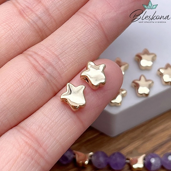 8*8 мм Цвет золото, Бусина тюльпан Этно 