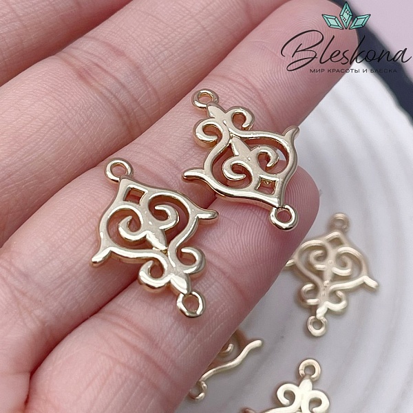 23,7*18 мм Цвет золото, Коннектор Этно №4