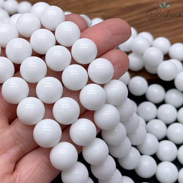 Агат Белый (имитация) 12 мм