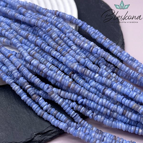 Перламутр синий диски 1,5-2*4 мм