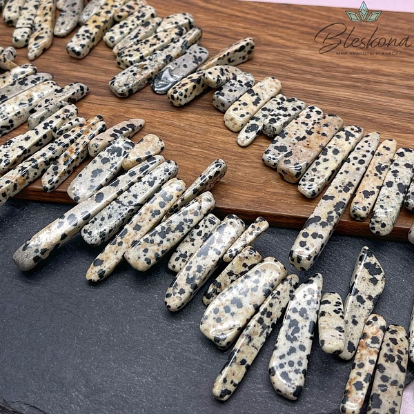 Яшма далматиновая бруски (21-60)*(6-8,5) мм