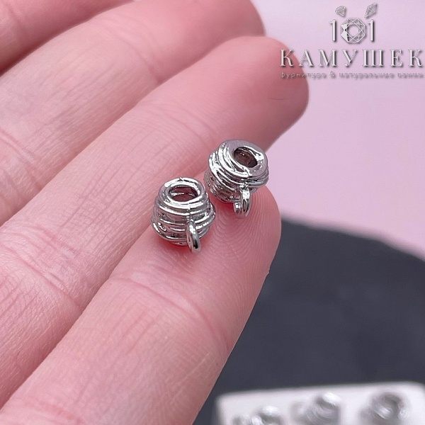 9,4*5 мм Цвет серебро, Бейл улей разъмное кольцо