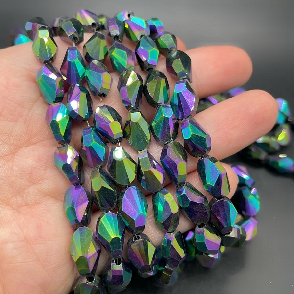 7*11,5 мм Стекло Lux, ракушка, цвет хамелеон